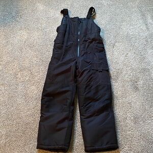 London fog Black Overall Snow bib snow pants kids size small 8